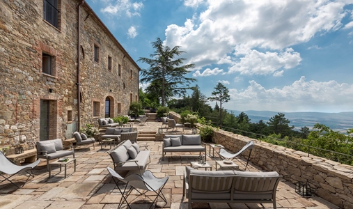 Hotel Monteverdi Tuscany - Terrace View - Book on ClassicTravel.com