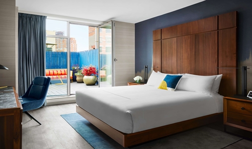 Gansevoort Meatpacking - Terrace King Bedroom - Book on ClassicTravel.com