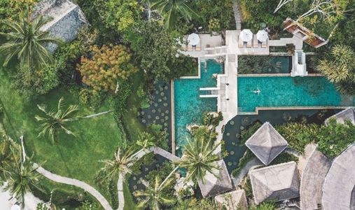 Kamalaya Koh Samui - Leisure Pool Aerial View - Book on ClassicTravel.com