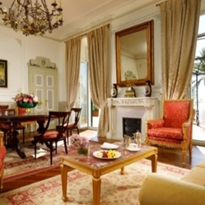 Royal Hotel Sanremo - Sissi Suite Living Room - Book on ClassicTravel.com