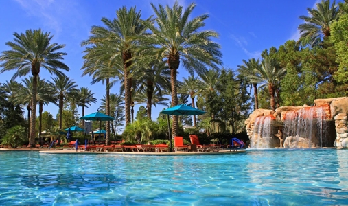 JW Marriott Las Vegas Resort and Spa - Outdoor Pool Waterfall - Book on ClassicTravel.com