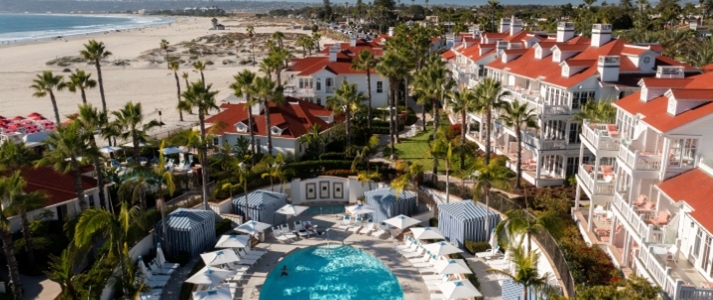 Beach Village at The Del - Aerial View - Book on ClassicTravel.com