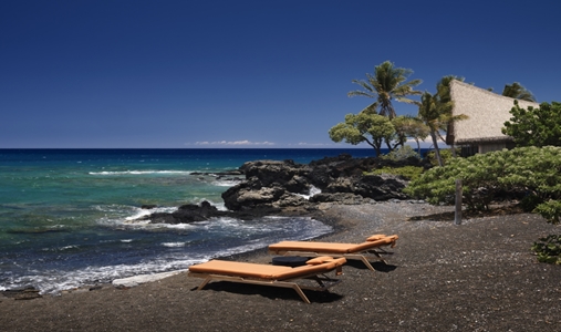 Kona Village A Rosewood Resort - Kauhale BeachFront Black Sand Lanai View - Book on ClassicTravel.com