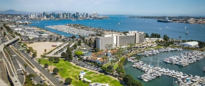 Sheraton San Diego Hotel and Marina - Aerial View - Book on ClassicTravel.com