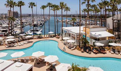 Sheraton San Diego Hotel and Marina - Outdoor Pool and Cabanas - Book on ClassicTravel.com