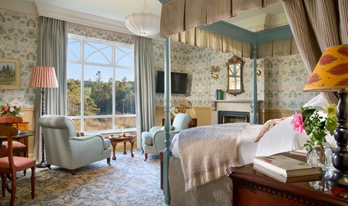 Ballynahinch Castle - Luxury Bedroom View - Book on ClassicTravel.com