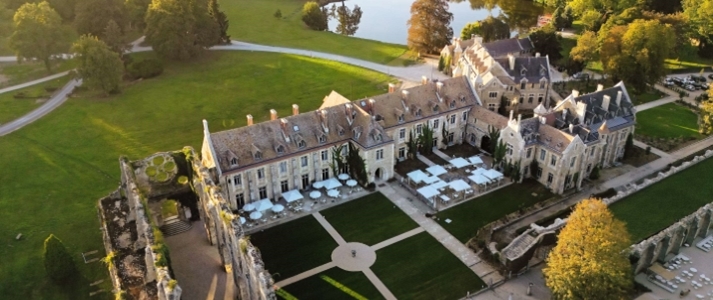 Abbaye Des Vaux de Cernay - Aerial View - Book on ClassicTravel.com