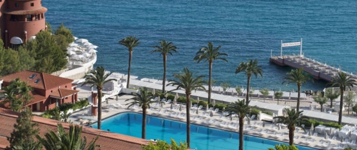 Monte Carlo Beach Hotel - Beach Facade - Book on ClassicTravel.com